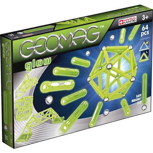Geomag Glow 64 детали | Светящийся магнитный конструктор Геомаг