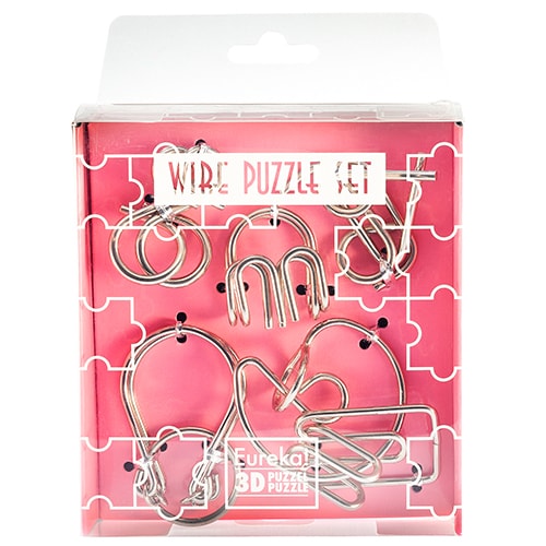 Головоломка Рожевий набір | Wire Puzzle Set Pink