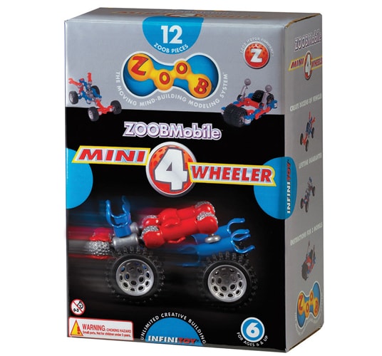ZOOBMobile Mini 4-Wheeler | Конструктор 12 деталей и 4 колеса
