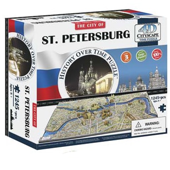 4D Cityscape St. Petersburg Time Puzzle - Историческая модель Санкт Петербург
