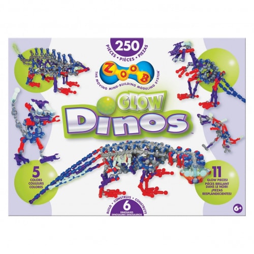 ZOOB Glow Dinos | Конструктор 250 деталей со световым эффектом