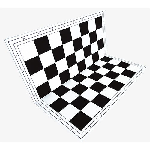 Шахматная доска складная размер клетки 57 мм черно-белая