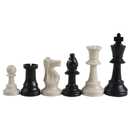 Шахматные фигуры Стаунтон пластик без утяжелителя | 97 мм