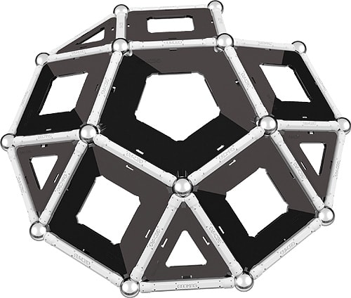 Geomag Panels біло-чрний 68 деталей | Магнітний конструктор Геомаг