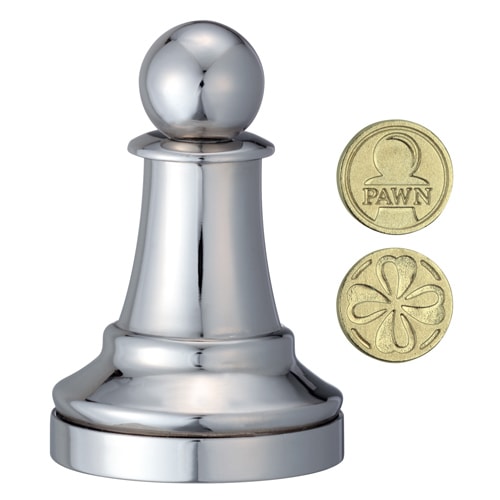 Металева головоломка Пішак | Chess Puzzles silver