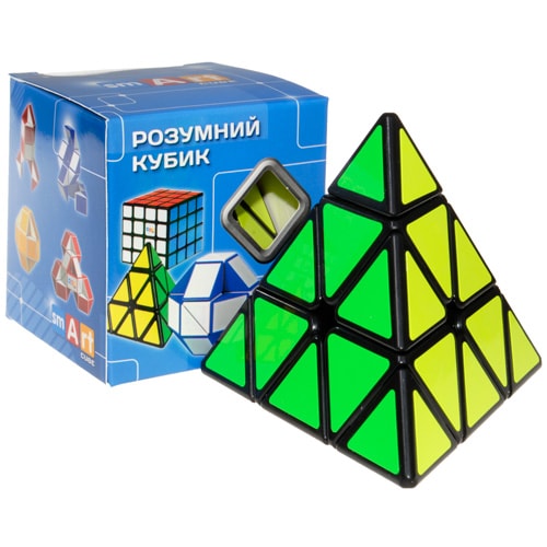 Smart Cube Pyraminx black | Пірамідка чорний пластик