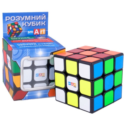 Smart Cube 3х3 черный Флюо | Кубик яркий