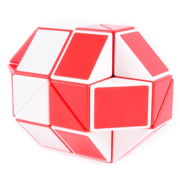 Головоломка Розумний кубик Змійка біло-червона 36 елеметів