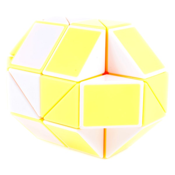 Головоломка Розумний кубик Змійка біло-жовта 36 елеметів