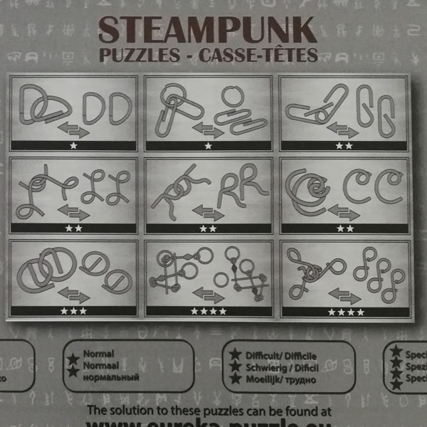 Набір головоломок 9 Steampunk Puzzles Set сірий