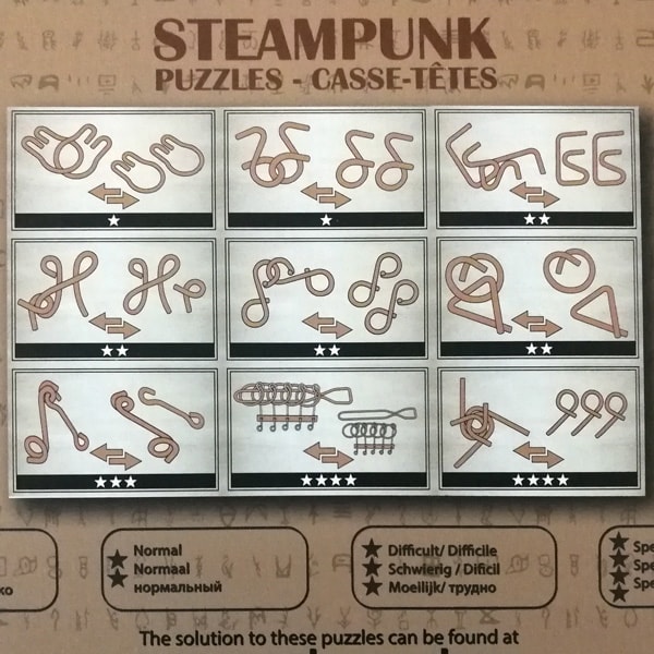 Набор головоломок 9 Steampunk Puzzles | Brown set