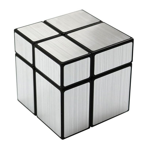 YJ 2х2 Mirror Cube black silver