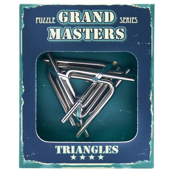 Grand Master Puzzles TRIANGLES blue | Головоломка металева