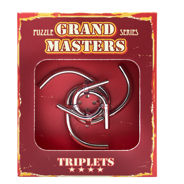 Grand Master Puzzles TRIPLETS red | Головоломка металева