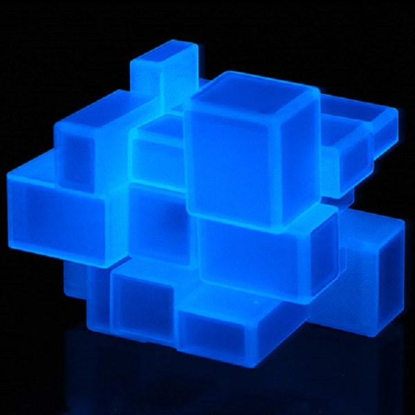 QiYi Luminous Mirror cube Blue | Кубик 3х3 зеркальный светящийся 