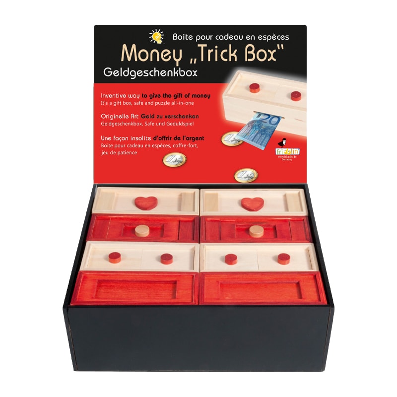 Шкатулка для фокусов Кнопка 3* | Fridolin Trick-Box for money gifts