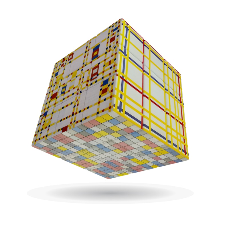 Головоломка Кубик 3x3 V-CUBE Mondrian Cube плоский