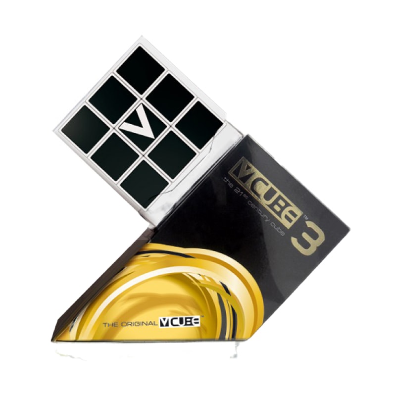 Головоломка Кубик V-CUBE 3х3 білий плоский