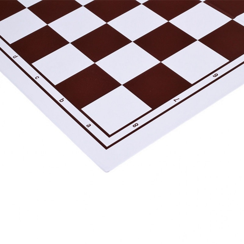 Шахматная доска складная размер клетки 57 мм, коричнево-белая