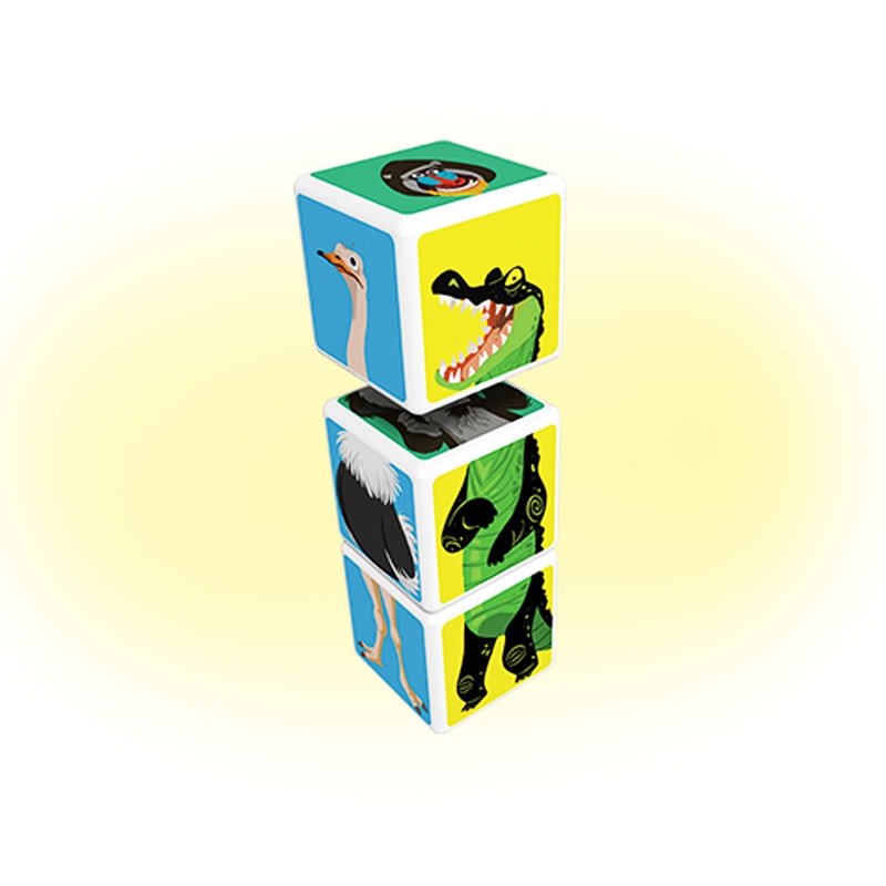 Geomag MAGICUBE Savana Animals 3 cubes | Магнітні кубики Тварини савани