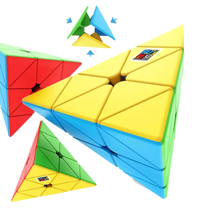 MoYu Meilong Jinzita Pyraminx stickerless | Пірамідка Мейлонг кольоровий пластик 