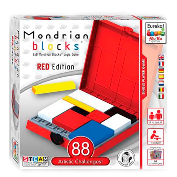 Ah!Ha Mondrian Blocks red | Головоломка Блоки Мондріана (червоний)