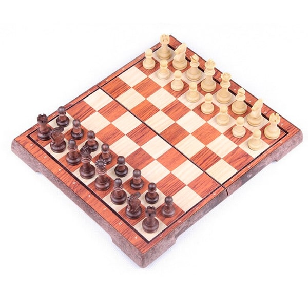 Магнитные шахматы под дерево | Chess magnetic wood-plastic 36x31 см