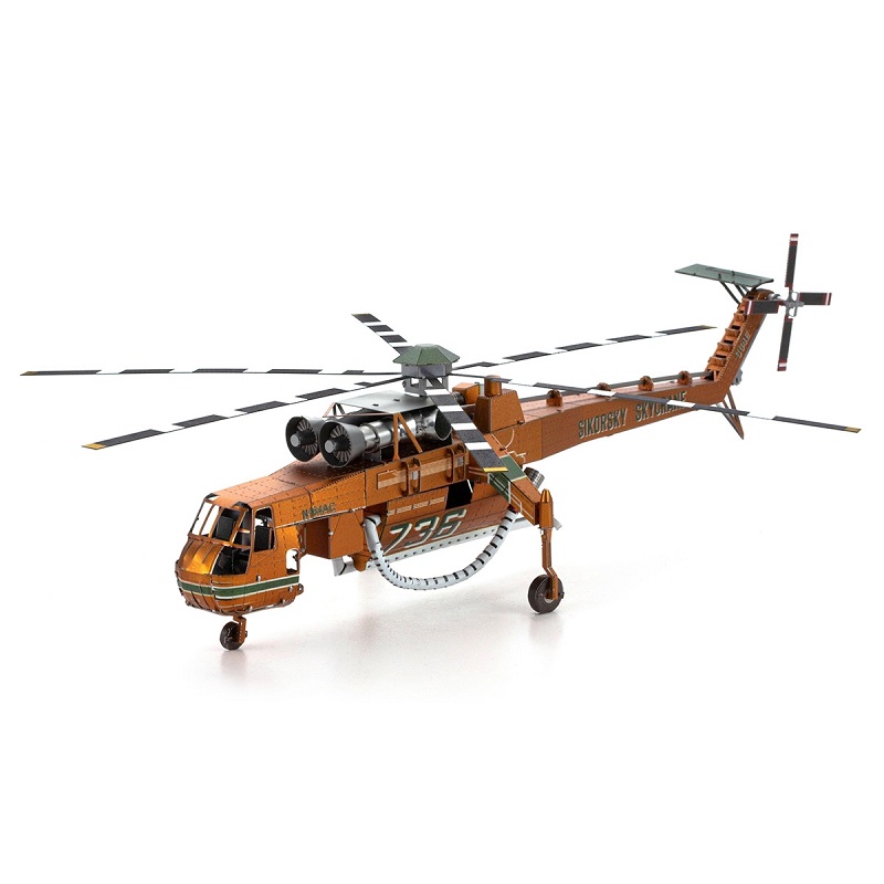 Металлический 3D конструктор Iconx | Транспортный вертолет США S-64 SKYCRANE