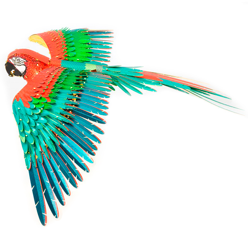 Металлический 3D конструктор Iconx Parrot | Попугай Ара