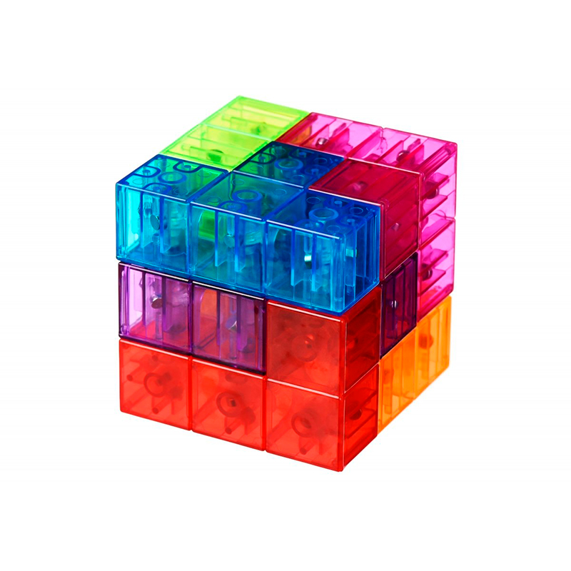 YJ Magnetic Cube Blocks | Развивающая игрушка магнитные блоки с задачами 7 деталей